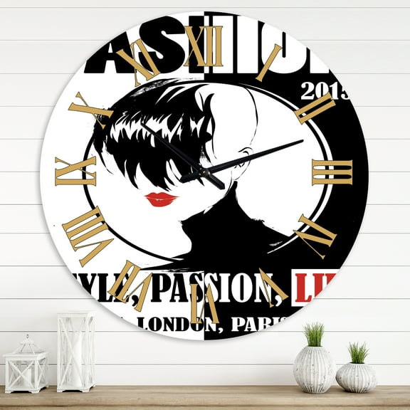 Designart 1 in Quartz Vintage Wall Clock