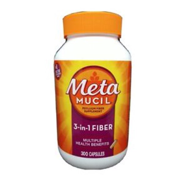 Metamucil Fiber 3in1 Psyllium Capsule Fiber Supplement 300Ct Exp 1/