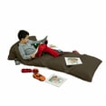 thumbnail image 3 of Brown Floor Pillow Lounger Cover, Dark Brown Backdrop Image with Letterings Hope Love Fun Happy, Nap Mat Printed Fabric Case for 5 Pillows, 88" x 27", Dark Brown and Cream, by Ambesonne, 3 of 5