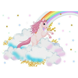  Unicorn Backdrop 73'' x 43'' - Rainbow Unicorn Party  Decorations for Girls Baby Shower Unicorn Theme Birthday Party Supplies  Large Photography Background Wall Banner Room Decor : Electronics