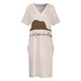 thumbnail image 3 of Ceci n’est pas un chapeau petit prince magritte Loose Pocket Dress dress women's luxury party dress dresses, 3 of 6