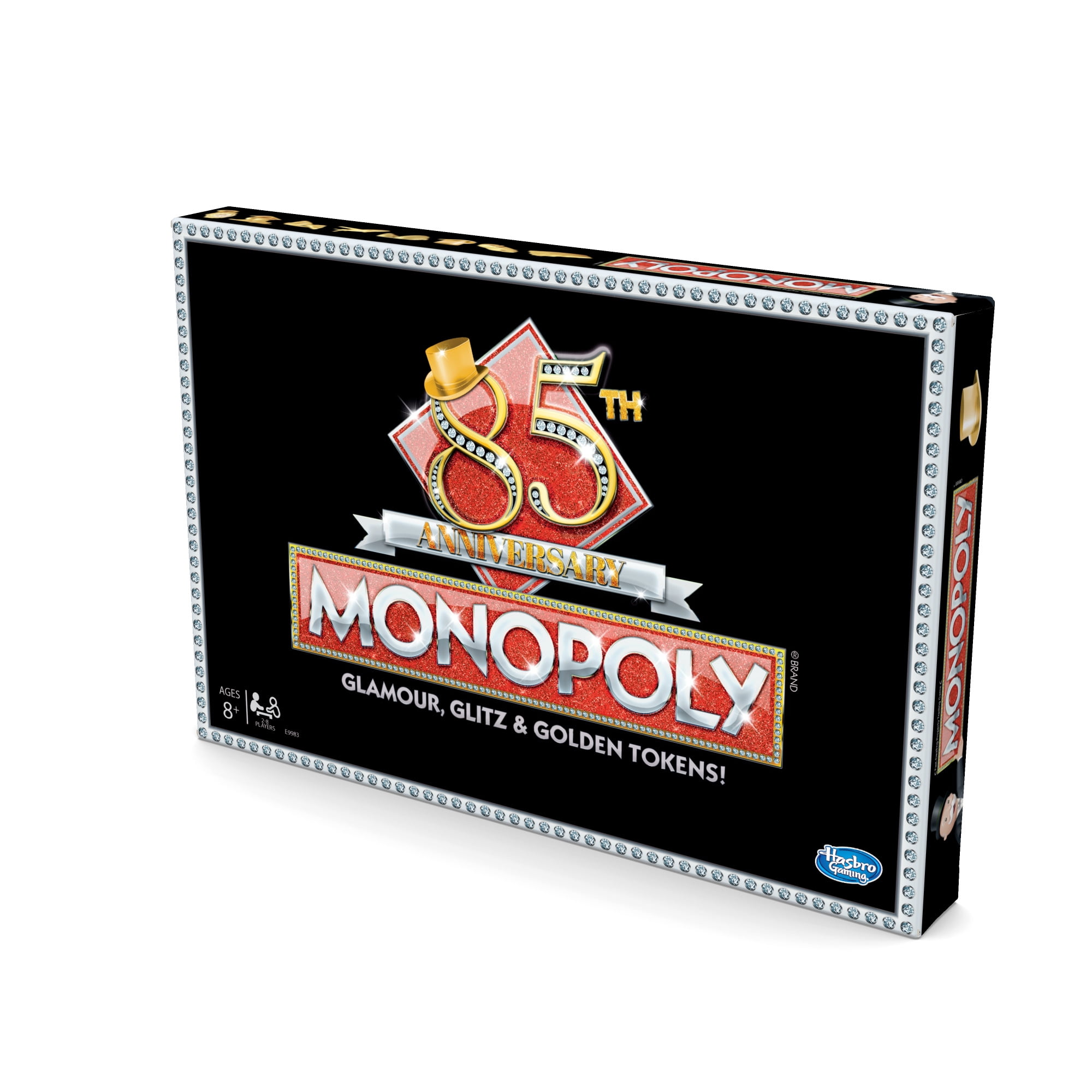Monopoly 85Th anniversary Game, includes 8 Golden tokens - Walmart.com