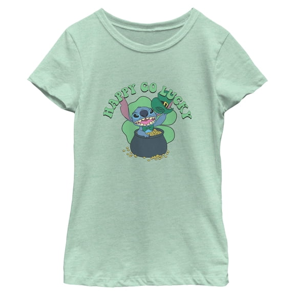 Girls Lilo & Stitch Go Happy Go Lucky T Shirt