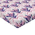 thumbnail image 4 of Ambesonne Boho Fitted Sheet, Ikat Pattern of Modern Tribal, Full Size, Pink Rose and Quartz, 4 of 5