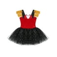 thumbnail image 4 of Linjinx Kids Girls Show Outfit Dancewear with Steampunk Mini Top Hat Fascinator Red 6, 4 of 7