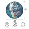 thumbnail image 6 of WOBOGO Wolf King Dreamcatcher Round Placemats Set of 6 Heat Resistant Washable Kitchen Table Decorations 15.4in, 6 of 7