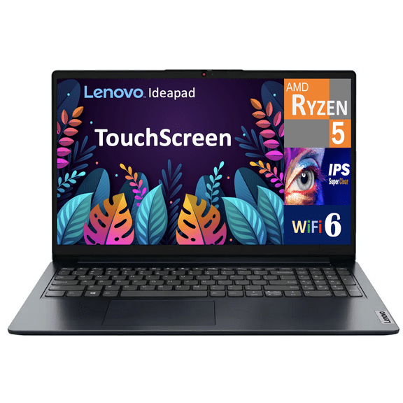 Lenovo Ideapad 1i Everyday Value Laptop 15.6in Touchscreen IPS FHD Display (Intel i5-1334U, 40GB DDR4, 512GB M.2  PCIe SSD, Intel Iris Xe, WiFi 6, Webcam, Bluetooth 5.2, Win 11 Pro)