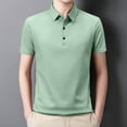 thumbnail image 6 of HCNTES Men's Classic Fit Short Sleeve Solid Soft Cotton Polo Shirt Casual Stylish Collared Shirts for Men（Z03-Green,M), 6 of 8