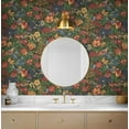 thumbnail image 5 of NextWall  Bird Floral Peel and Stick Wallpaper 20.5 in. W x 18 ft. L - Carmine & Blue Lagoon, 5 of 9