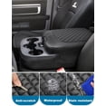 thumbnail image 3 of KBH Middle Console Cover for Dodge Ram 1500 Accessories 2013-2018, Ram 2500/3500/1500 Classic Model 2013-2025, Black Leather Armrest Lid Protective Cover for Truck Interiror, 3 of 6