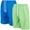 Blue/Lime, variant on Men's Quick Dry Cargo Swim Trunks, Board Shorts with Mesh Lining, Blue/Gray, Medium