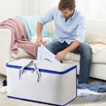 thumbnail image 1 of Fiudx Bolsas para Guardar Ropa, Bolsa de Gran Capacidad con Cremallera, Organizador de Viaje con Asa Reforzada, Solución de Almacenamiento Plegable y Lavable a Máquina, Ideal para Viajes En Casa, Ide, 1 of 6