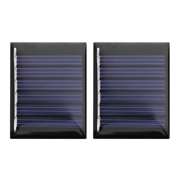 Mini Célula Solar Del Panel 3V 50mA 0.15W para El Bricolaje (2 Piezas)