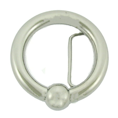 Piercing Belly Button Fashion Silver Chrome Belt Buckle Nipple Ear Gothic