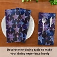 thumbnail image 6 of Napkin Satin Napkin 20*20Inchx4 Kitchen Towel Dinner Plate Towel Decorative Towel Napkin Tea Towel Suitable For Kitchen Table Purple Star, 6 of 8