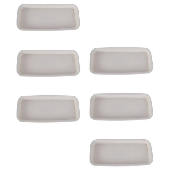 OUNONA 6pcs Rectangular Plant Saucer Outdoor Plastic Drip Tray for Flower Pots 9.73X4.33X0.86"