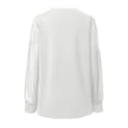 thumbnail image 4 of CONZONE Women's Lace Mesh T-Shirts Long Sleeve See Through T Shirts for Women Casual Crew Neck Sequined Lightweight Tees Soft Cozy Dailywear, 4 of 7