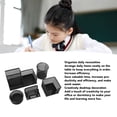 thumbnail image 2 of Mesh Pencil Holders, Increase Efficiency Metal Mesh Desk Organizers Smoothly Durable Multifunctional  For Office For Classroom, 2 of 7