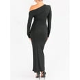 thumbnail image 6 of Women'S Dress Fall Winter French Long Sleeve Slim Fit Maxi Dress Formal for Women Black S, 6 of 9