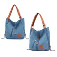 thumbnail image 3 of Women Tote Bag Large Capacity Dual-use Canvas Shoulder Purse Travel Backpack, 3 of 4