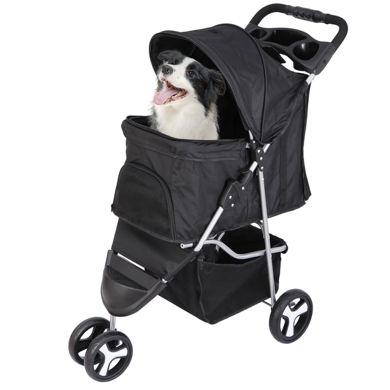 HomGarden 3-Wheel Pet Stroller for Small Dogs Up to 33 lbs photo 1