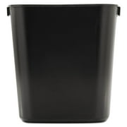 Rubbermaid Commercial Deskside Plastic Wastebasket Rectangular 3.25 gal Black 295500BK