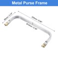 thumbnail image 2 of Uxcell Metal Purse Frame 8.7 IN, 1 Pack Rectangle Frame Kiss Lock, Bag Frame Hardware Replacements for DIY Purse Handle Bag Making, 2 of 6