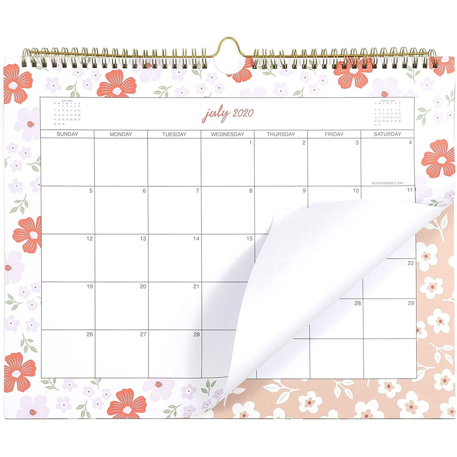 Wall Calendar 2020-2021 Floral 18 Month 15" x 11.5" 