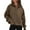 Brown, variant on Brondbend Womens Full Zip Pullover Hoodies for Women Fashion Solid Color Long Sleeve Sweatshirt with Pocket Casual Basic Fit Fall Winter New 2025 Lightweight Outerwear Comfortable