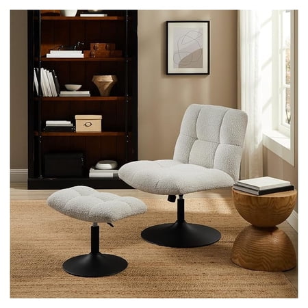 swivel desk chair with footstool product