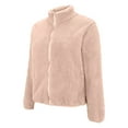 thumbnail image 6 of GXIPO Women Sherpa Jacket Full Zip Fuzzy Teddy Coat with Pockets Fleece Lined Warm Winter Casual Outfits Pink L, 6 of 6
