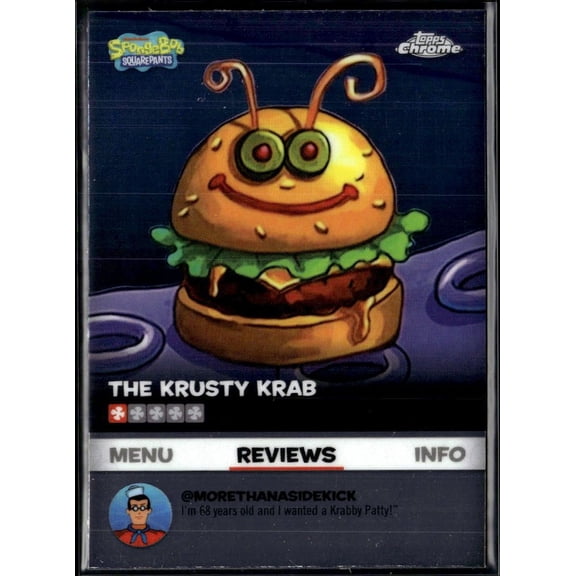 Collectible 2025 Topps Chrome SpongeBob SquarePants Insert #BB-18 Barnacle Boy Pipsqueak Patty Trading Card