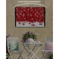 thumbnail image 6 of Outdoor TV Cover 52 to 55 Inch Weatherproof, Red Balls Christmas Waterproof TV Screen Protector for Outside Decor with Zipper and Pocket 52"L x 30"H , Xmas White Winter Snowflake, 6 of 7