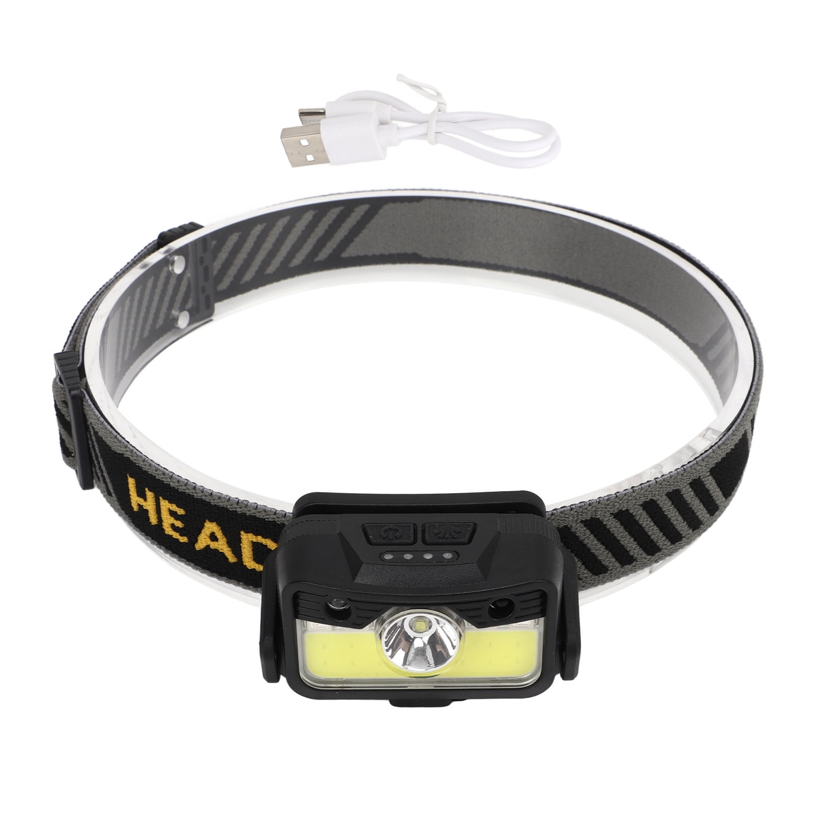 Outdoor Headlight, Warn 600lm Induction Headlamp Rechargeable