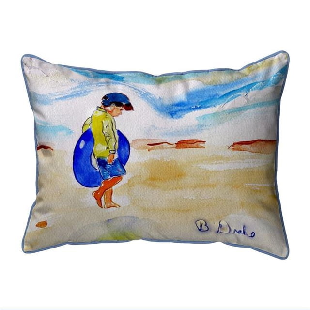 Betsy Drake SN1021 11 x 14 Pouces Garçon & Innertube Petit Oreiller Intérieur & Extérieur