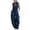 Blue, variant on Women's Sleeveless Jumpsuit, Summer Solid Color With Round Neck & Zipper, Casual One-Piece For Minimalist Style Khaki XL