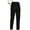 Black, variant on WREESH Womens Solid Color Corduroy Pants Pocket Wide Leg Pants Blue