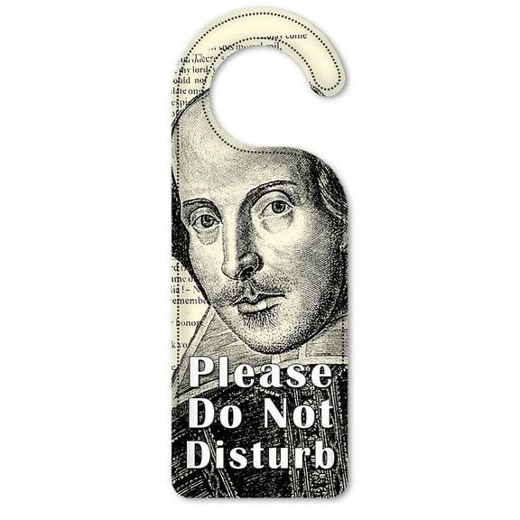 Do Not Disturb Door Knob Hanger Sign - Shakespeare