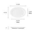 thumbnail image 2 of Excellante Nustone White Melamine Dinnerware Collection 13 1/4" x 9 5/8" Narrow Rim Platter, Comes in Dozen, 2 of 2
