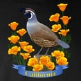 thumbnail image 3 of CafePress - California Quail & Golden Poppy - Long Sleeve Dark T-Shirt, 3 of 4