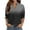 Black, variant on OIOLOYJM Golf Shirts for Women V Neck 3/4 Sleeve Geometric Print Polo Shirts Spring Lapel Collar Loose Fit Sports T Shirts Work Casual Outfits Gray M