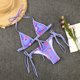 thumbnail image 1 of Traje de baño dividido para mujer con estampado de color en contraste, tirantes sexy, bikini de color, traje de baño de mujer de moda, sexy y duradero, 1 of 3
