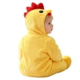 thumbnail image 4 of CUZIBR Girls Halloween Boys Fuzzy Chick Onesie Animal Romper Jumpsuit Hooded Long Sleeve Eye-Catching Trick or Treat Clothes,Yellow,3-6 Months, 4 of 8