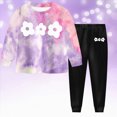 thumbnail image 2 of yboeqw Girls Fall Outfit Sets Casual Long Sleeve Graphic Print Kids' Clothing Sets Girls' 2 Piece Sets,Size 8-9 Years, 2 of 8