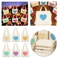 thumbnail image 1 of BotaniNest Mini Conversation Cœur Toile 6 Pcs Sac Fourre-Tout Saint-Valentin Cœur Réutilisable Goodie, 1 of 7
