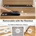 thumbnail image 6 of Black And White Dog Paw Print Stair Treads Non Slip 15PCS 8"x30" Stair Runner, Rubber Backing Stair Treads for Wooden Steps, Washable Carpet Stair Treads for Kids Elder Dogs, 6 of 6