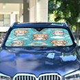 thumbnail image 4 of Bear with Hat and Rainbow Car Windshield Sun Shade Foldable Car Front Window Visor Heat and UV Protection 53x23.5, 4 of 8