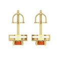 thumbnail image 4 of Clara Pucci 1.24Ct Red Round Cut VVS1 Screw Back Stud 18k Solid hypoallergenic Gold Designer Earrings For April, 4 of 7