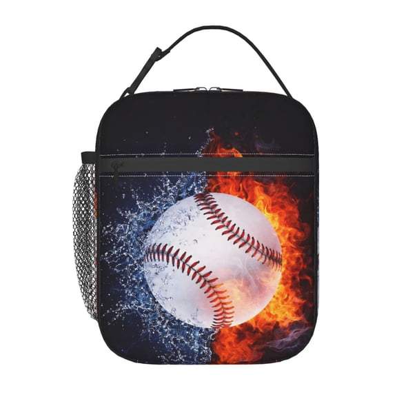 Baseball Lunch Bag Portable Insulated Lunch box with Handle For both men and women