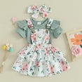 thumbnail image 4 of Toddler Girl Summer Outfits Cami Tops + Plaid Print Wide Leg Pants 2 Pcs Infant Girl Clothes Set Girls Summer Set 0-24 Months,6-12 Months, 4 of 7